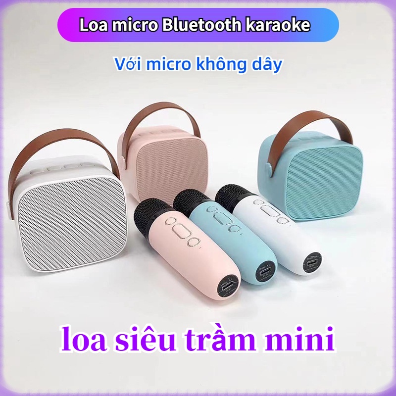 Loa Bluetooth Mini Karaoke K1 Có Micro Không Dây Và Loa Siêu Trầm Với Chất Lượng Âm Thanh Tuyệt Vời