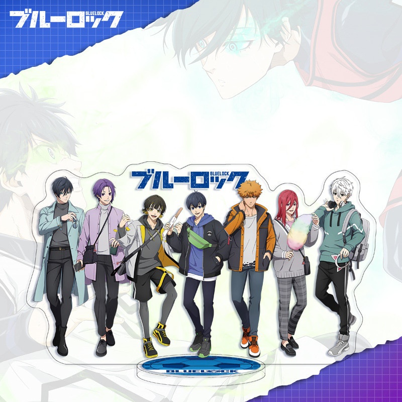 Mô hình Standee Football Anime Blue Lock Kira Ryosuke Isagi Yoichi Bachira Meguru Chigiri Hyoma để bàn tượng trong suốt