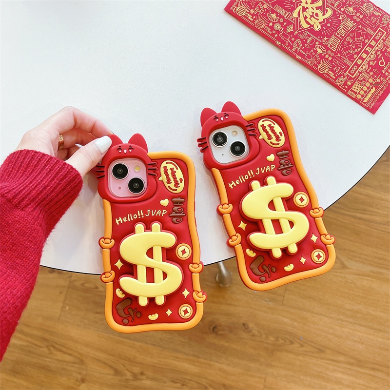 Dễ Thương Ốp Điện Thoại Silicon Hình Mèo May Mắn 3d Cho iphone 15 pro max / 15 pro / 15 / 14 pro max / 14 pro / 14 / 13 pro max / 13 pro / 13 / 12 pro max / 12 pro / 12 / 11