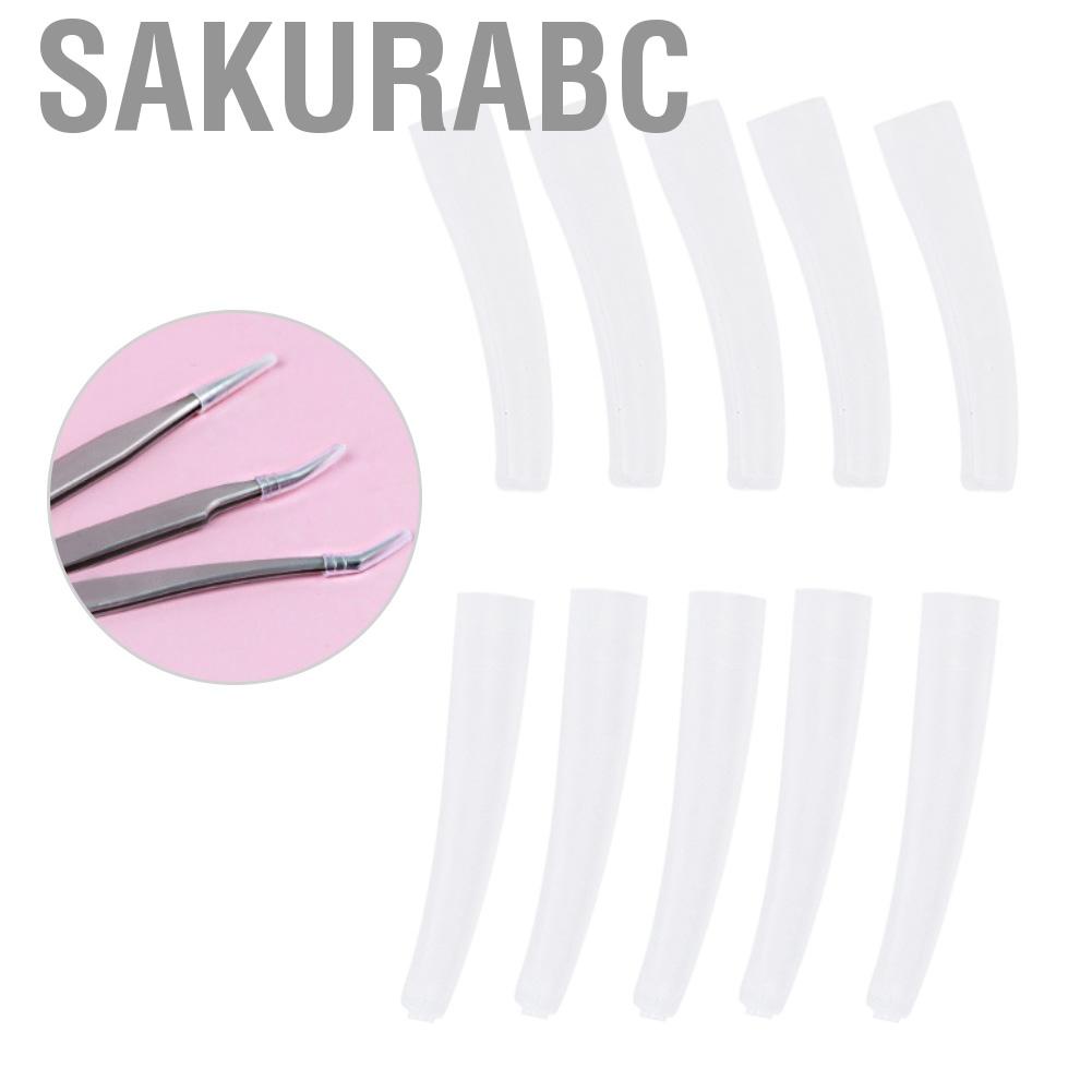 Sakurabc Transparent Plastic Elbow Tweezers Protective Cover Anti Dust Non Slip ZMN