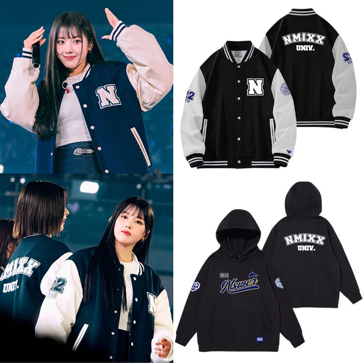 Kpop NMIXX MIXX UNIVERSITY LILY HAEWON SULLYOON BAE JIWOO KYUJIN Nam / Nữ Zip Áo Hoodie Thiết Kế Hỗ 