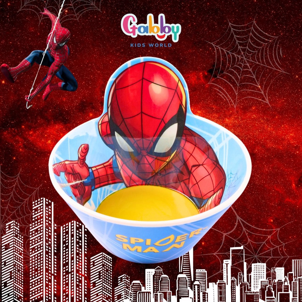 Bộ Đồ Dùng Ăn Uống Hình Nhân Vật Người Nhện Spiderman