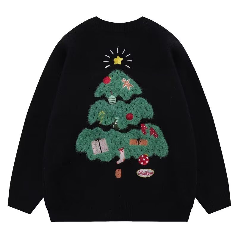Áo sweater Dệt Kim Tay Dài Phong Cách Giáng Sinh Thời Trang hong kong Mới Cho Cặp Đôi