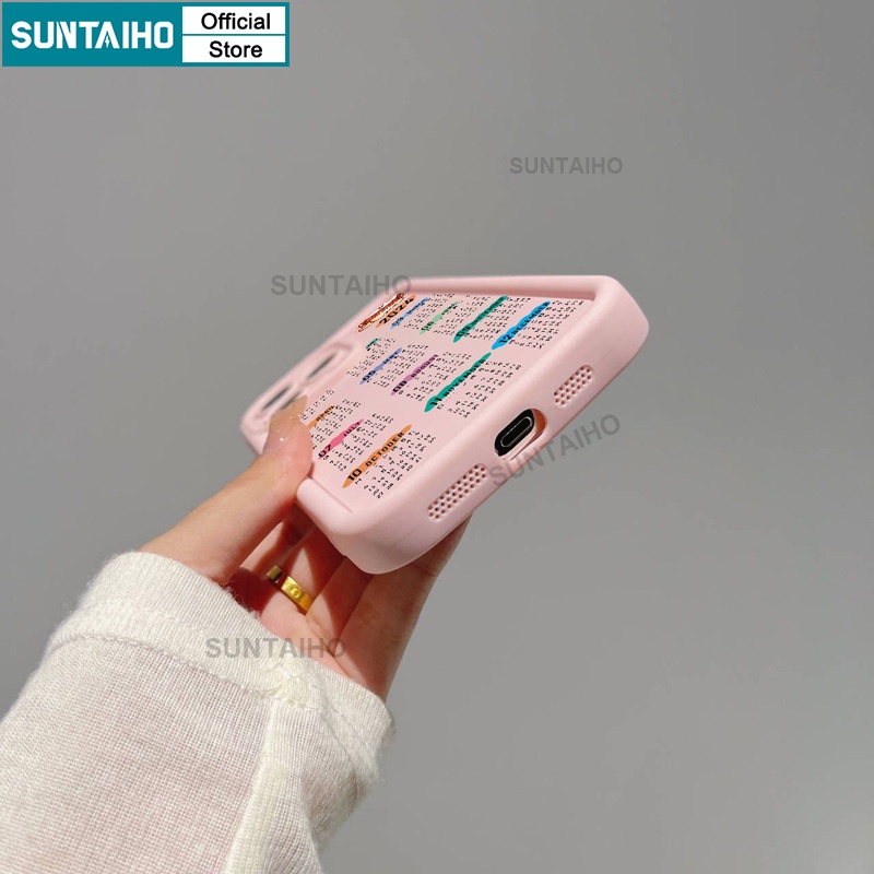 Suntaiho Ốp Điện Thoại tpu silicon Mềm Chống Sốc Họa Tiết Lịch 2024 Cho iphone 15 14 12 13 11 pro max ip 7 8 plus iphon x xs xr xs max