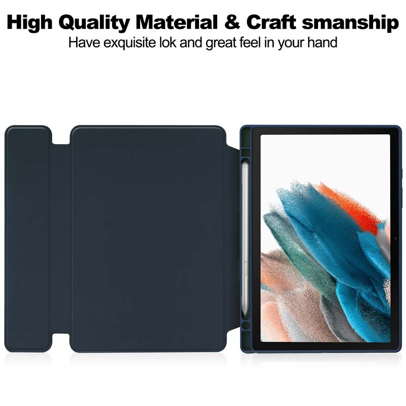 Sang Trọng Bao Da Máy Tính Bảng Bằng pu Chống Nứt Nẻ Cho Samsung Galaxy Tab S9 FE+ 5G SM-X610 X616 case S9+ S9 Plus X810 X816 X818 S9FE+ 12.4" coverGiá Đỡ