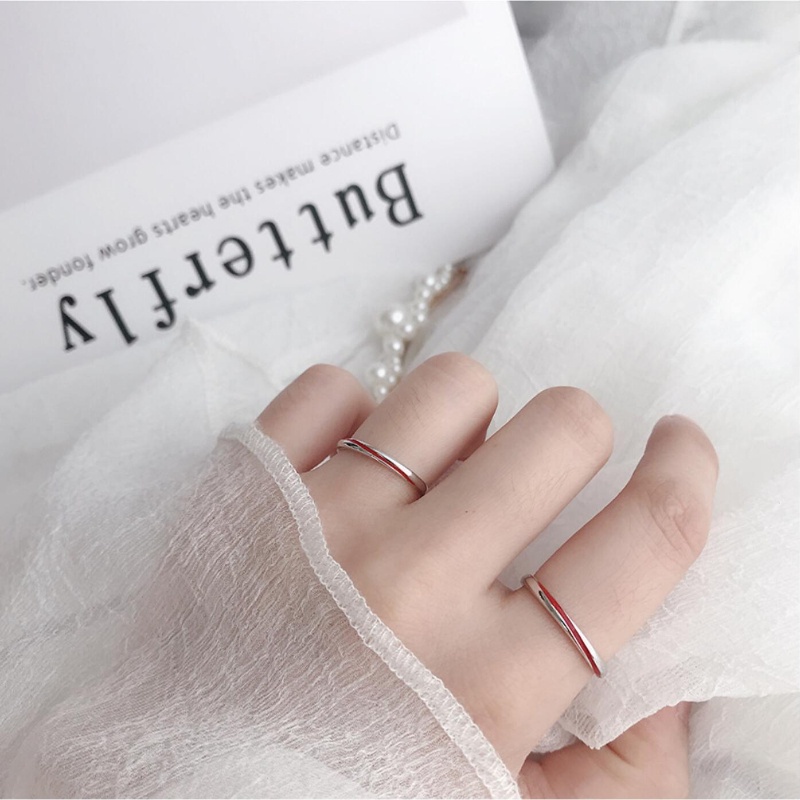 Akai ito Cặp Nhẫn Dây Đỏ Liên Minh Có Thể Điều Chỉnh Kèm Hộp Quà Tặng Nhẫn Tên Bạn Cho Cặp Đôi / Tình Bạn crc053