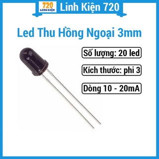 Bộ 20 led thu hồng ngoại 3mm , thu phát tín hiệu hồng ngoại