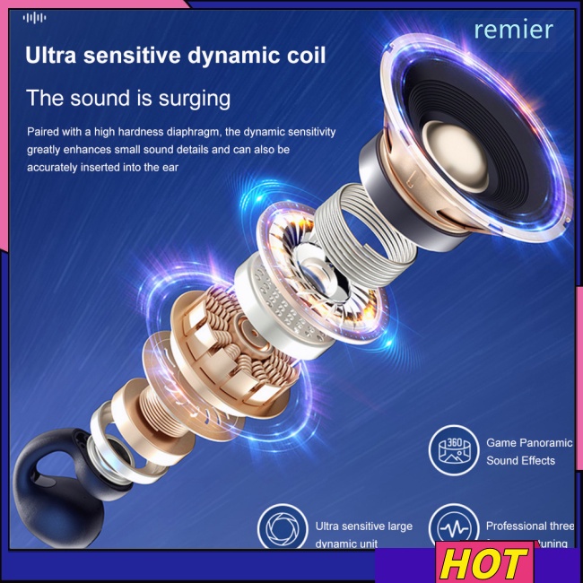 Remier Tai Nghe Thể Thao Không Dây Có mic Cảm Ứng
