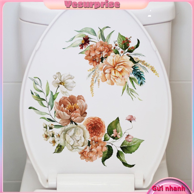 Sticker Tự Dính Dán Nắp Bồn Cầu toilet Phòng Tắm 20 X 30Cm