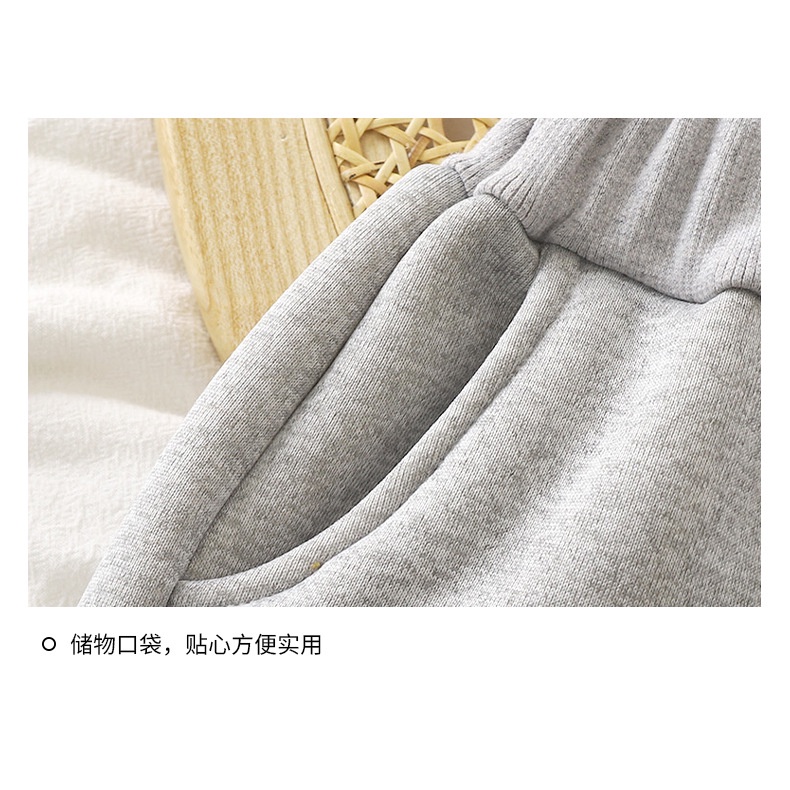 Quần Thể Thao Lót Lông Cừu Dày Dặn Ấm Áp Thời Trang Mùa Đông Cho Bé Trai