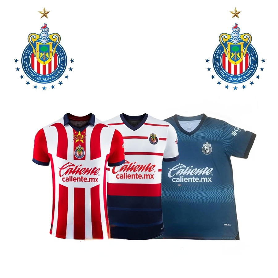 Áo Thun jersey 23 / 24 Đội Tuyển Đá Banh chivas de guadalajara jersey 23 / 24