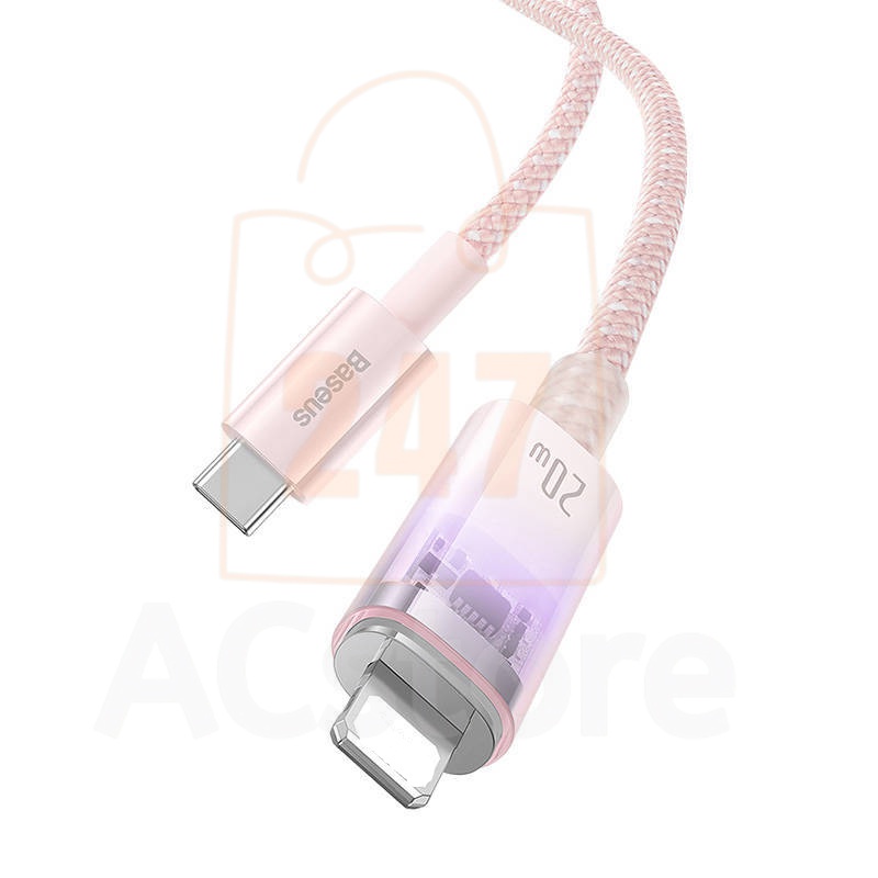 Dây sạc tự ngắt 20W Baseus Cáp chống quá tải dòng điện thông minh dùng cho  11 12 13 14 pro max  ABSHOP365