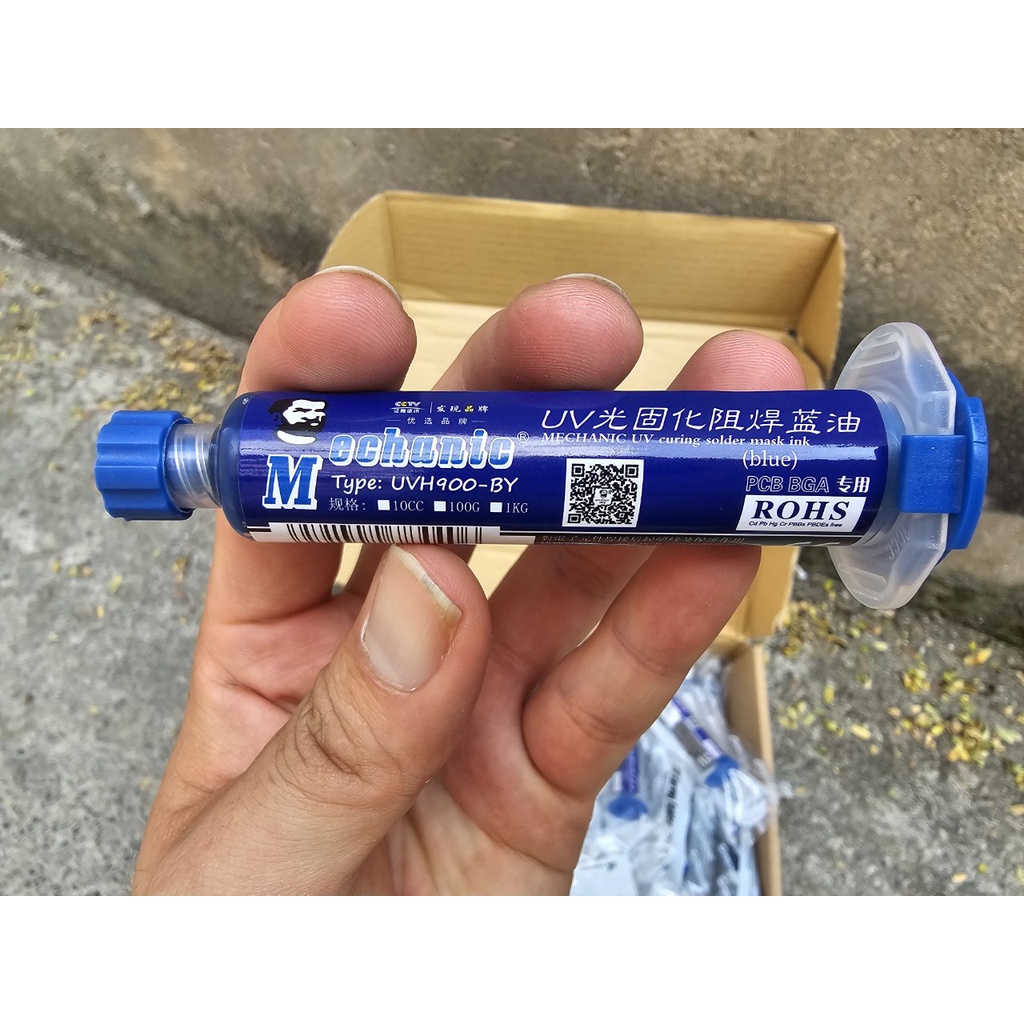 Nhựa Phủ Mạch Uv Màu Xanh Dương, Keo UV Phủ Mạch 10ml