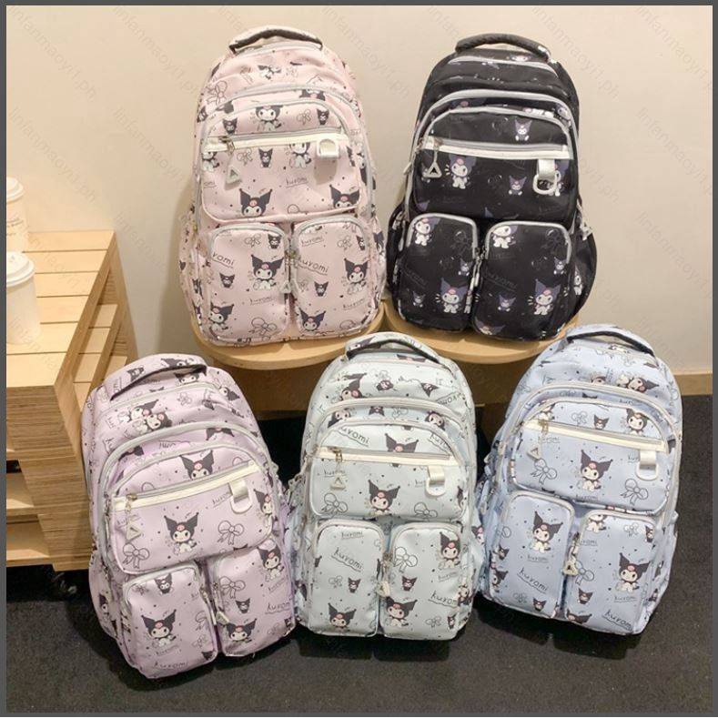Balo Đi Học Đa Năng Cỡ Lớn In Họa Tiết Hoạt Hình Sana sanrio kuromi Dễ Thương Thời Trang Cho Nữ