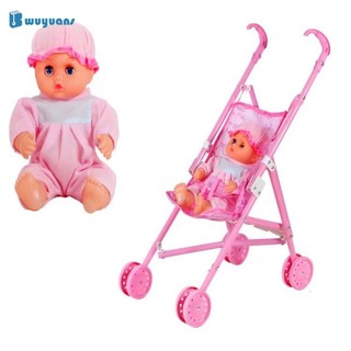 Xe đẩy em bé đồ chơi cho búp bê 12inch