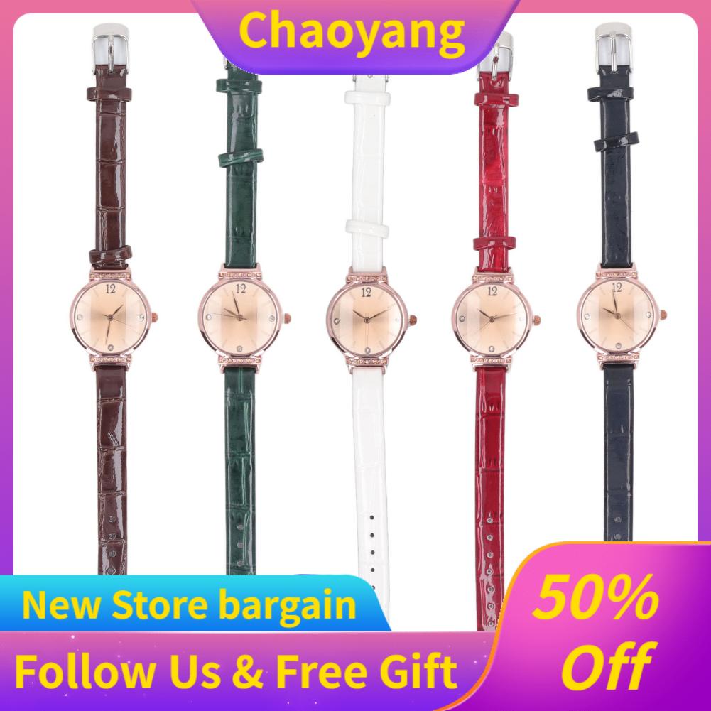 Chaoyangmall Women Minimalist Watch Ultra Thin Leather Strap Casual Fashion Wrist Ladies Watches Simple Dress Quartz Analog