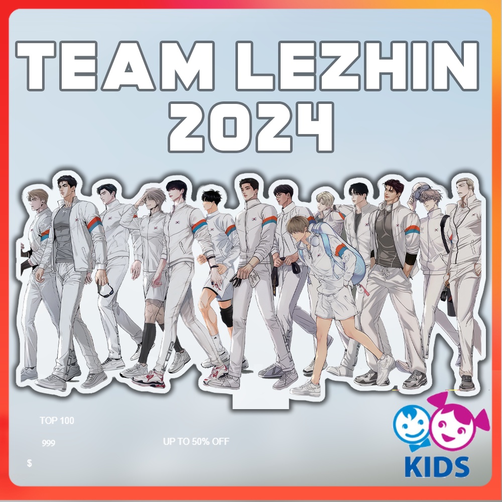 Mô Hình Standee và Móc Khóa Manhwa BL Lezhin BOMTOON Calendar 2024 Season's Greetings Team TGMNGR