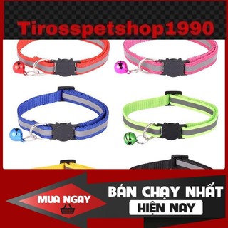 Vòng Cổ Phản Quang kèm chuông hình mặt mèo cho thú cưng ❤️