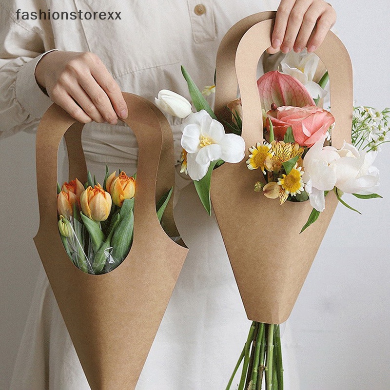 1 Hộp Giấy kraft Gói Hoa / Quà / Trang Trí Nhà / Tiệc Cưới vvn