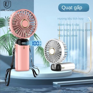 Quạt điện usb mini cầm tay có thể gấp lại màn hình led có thể sạc lại tiện dụng quạt mini cầm tay pin sạc dùng liên tục 12 giờ, 3 cấp tốc độ quạt mini cầm tay quạt cầm tay mini đầu usb