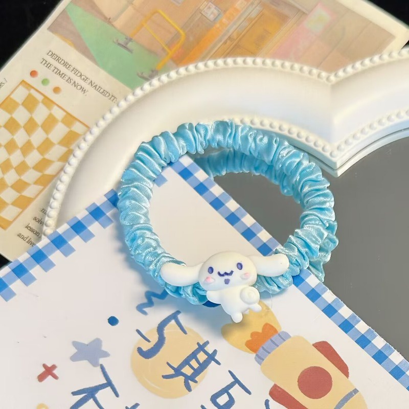 Dây Cột Tóc Cao Su Đính Hình Động Vật Nhỏ Dễ Thương Phong Cách sanrio Ngọt Ngào Và Tươi Mới Cho Nữ