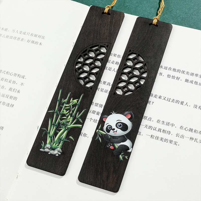 Userw Phụ Kiện Kẹp Giấy Kim Loại Hình Gấu Trúc Đánh Dấu Sách Dễ Thương Cho Học Sinh / Văn Phòng