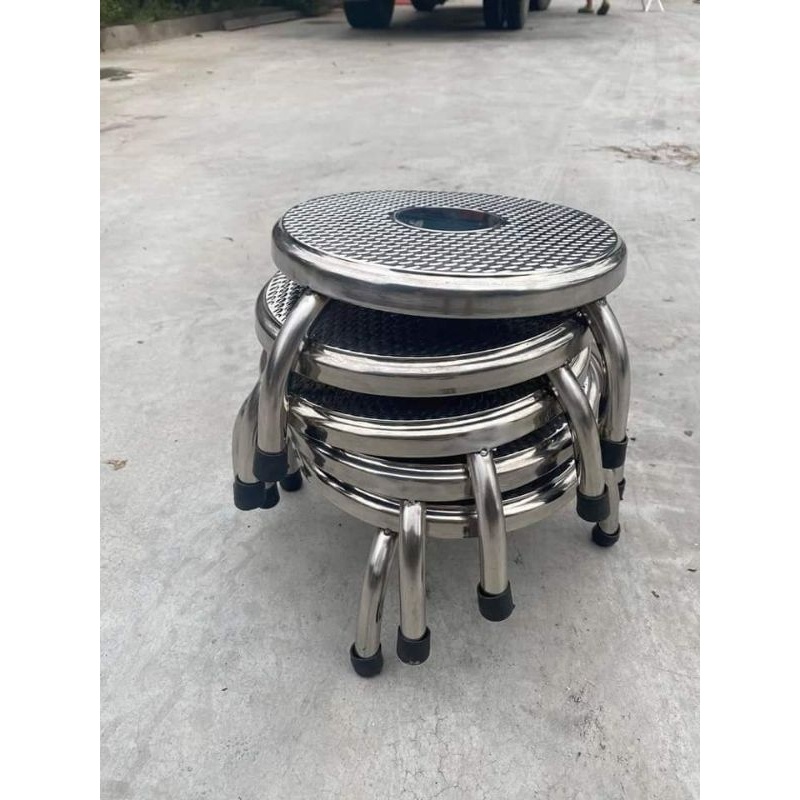 Combo 3 Ghế Thấp inox, Ghế Ngồi Xổm, Ghế Nhặt Rau Đa Năng Tiện Lợi