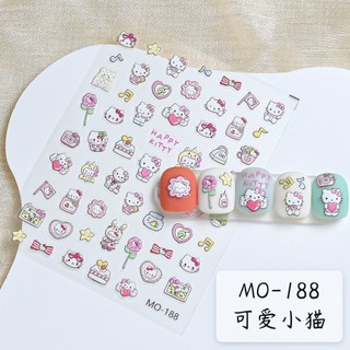 Miếng Dán Móng Tay 3d Hình hello kitty Dễ Thương