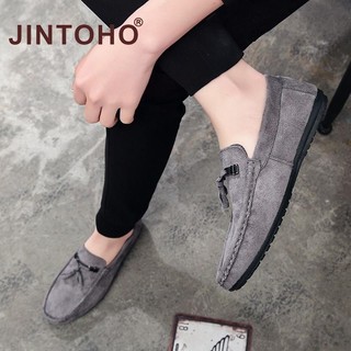 Jintoho Giày Lười Da Lộn Thời Trang Cho Nam