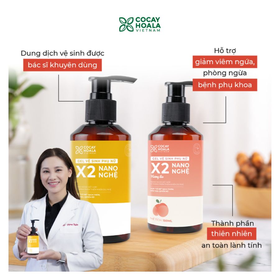 Dung Dịch Vệ Sinh Phụ Nữ X2 Nano Nghệ Cỏ Cây Hoa Lá 150ml Shopbethienkim