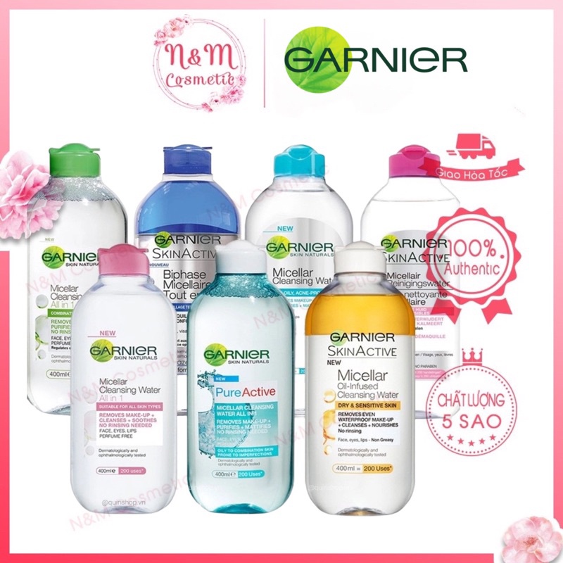 Nước Tẩy Trang Garnier Skin Active 400ml Pháp