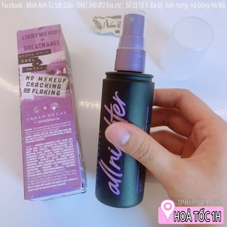 Xịt khoá nền Urban Decay All Nighter Long Lasting Makeup Setting Spray Chai Tím 118ml