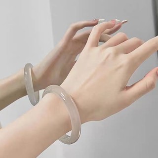 Vòng tay đá mã não trắng tự nhiên cao cấp thời trang