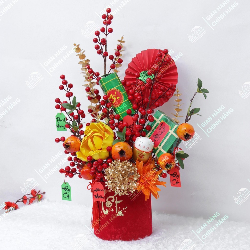 Chậu Hoa Tết Chậu Đào Đông A20 May Mắn Tài Lộc