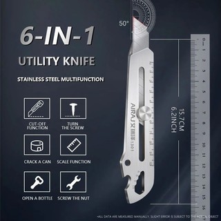 Dụng Cụ Dao Rọc Cắt Giấy Văn Phòng - Phiên Bản Đa Năng 6 in 1
