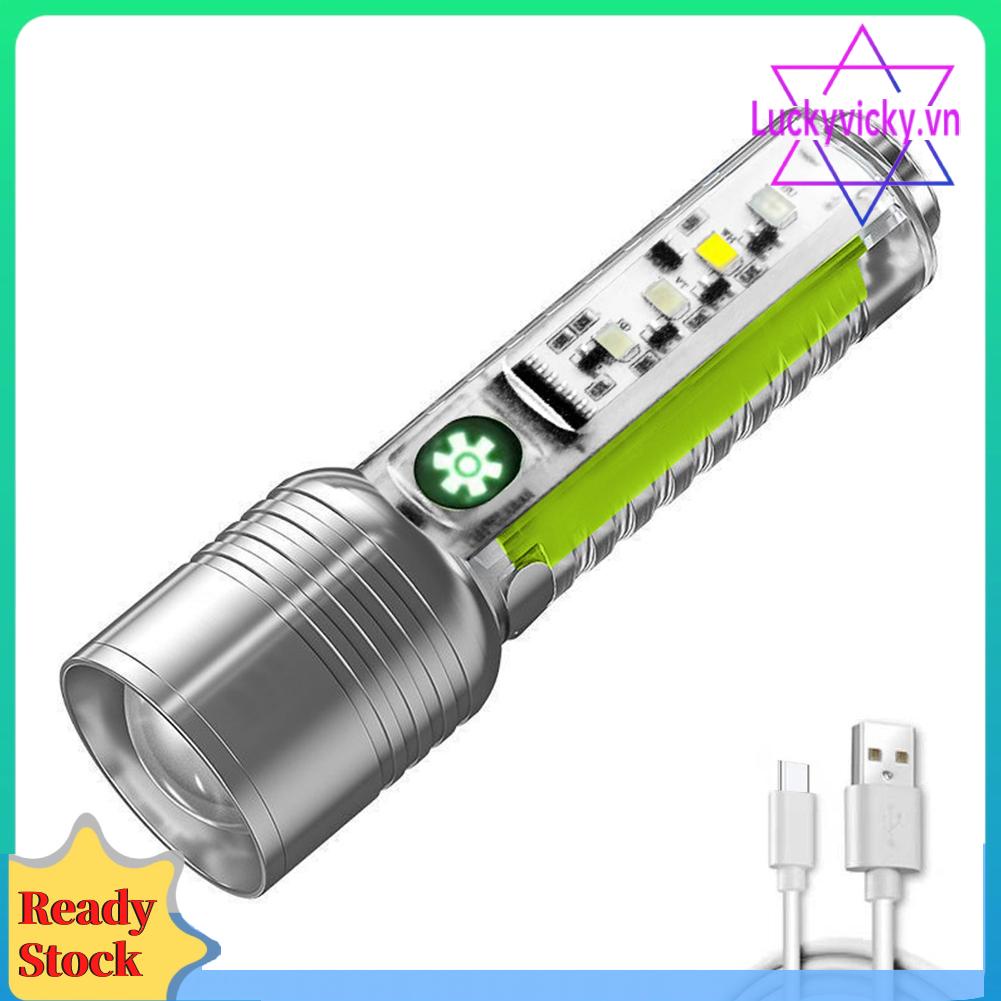 Đèn Pin xhp50 led 500mah 800lm Sạc usb Loại c Chống Thấm Nước