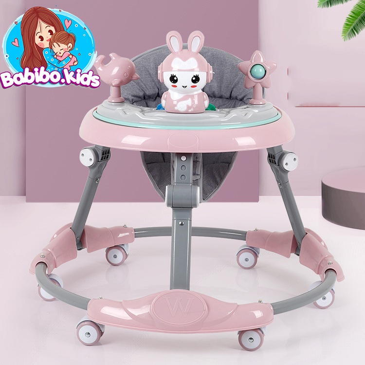 Xe tập đi tròn cho bé có nhạc  kết hơp bàn ăn -Babibo.Kids
