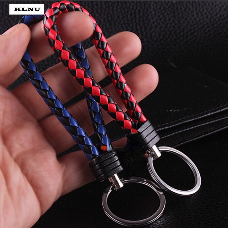 Klnu Móc Khóa Dây Da pu Bện diy Trang Trí Túi Xách / Chìa Khóa Xe Hơi Cho Nam Nữ