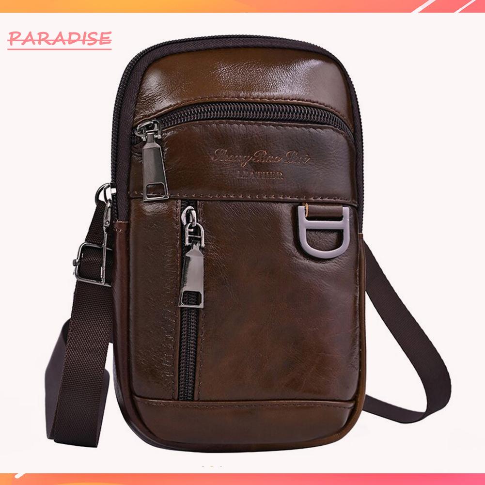 Túi Da Bò Đeo Hông Đựng Điện Thoại Thể Thao Ngoài Trời Dành Cho Nam