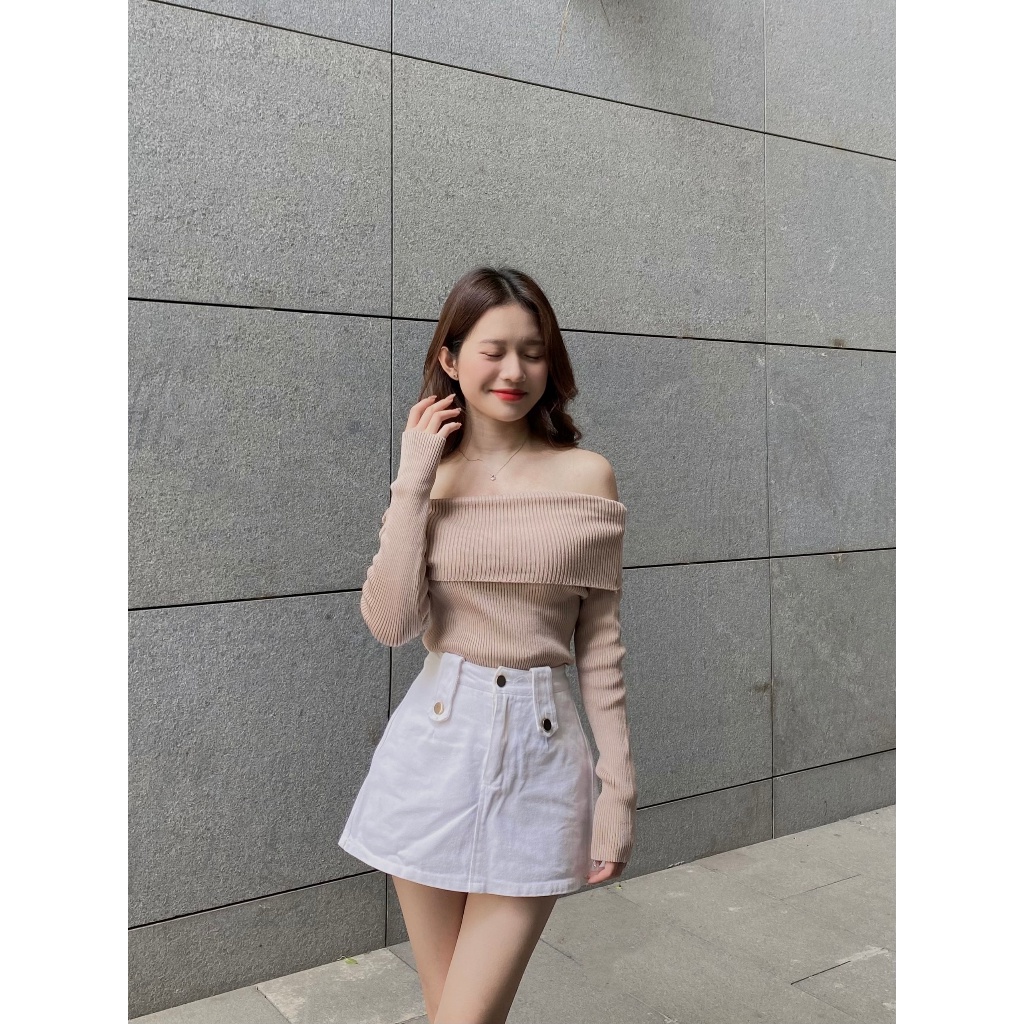 ÁO LEN GÂN tăm nữ dày dặn trễ vai - . - AolentrevaiA95_P6K13