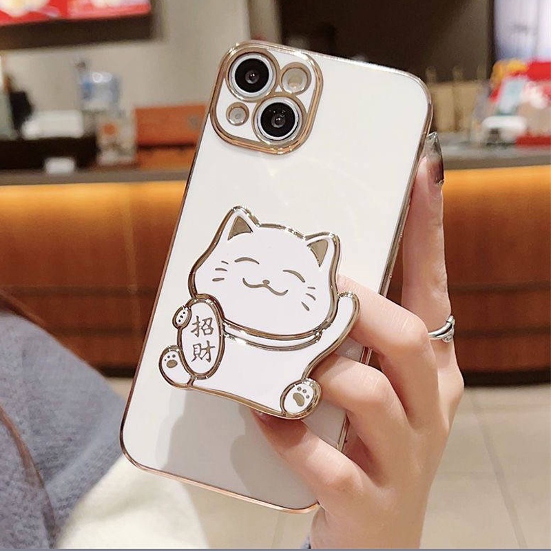 Ốp Điện Thoại Dẻo Kèm Giá Đỡ Hình Chú Mèo Cho xiaomi 12t 12 12s 11t 13 13t mi 8 10 11 9t 10t pro mi 11 lite ultra