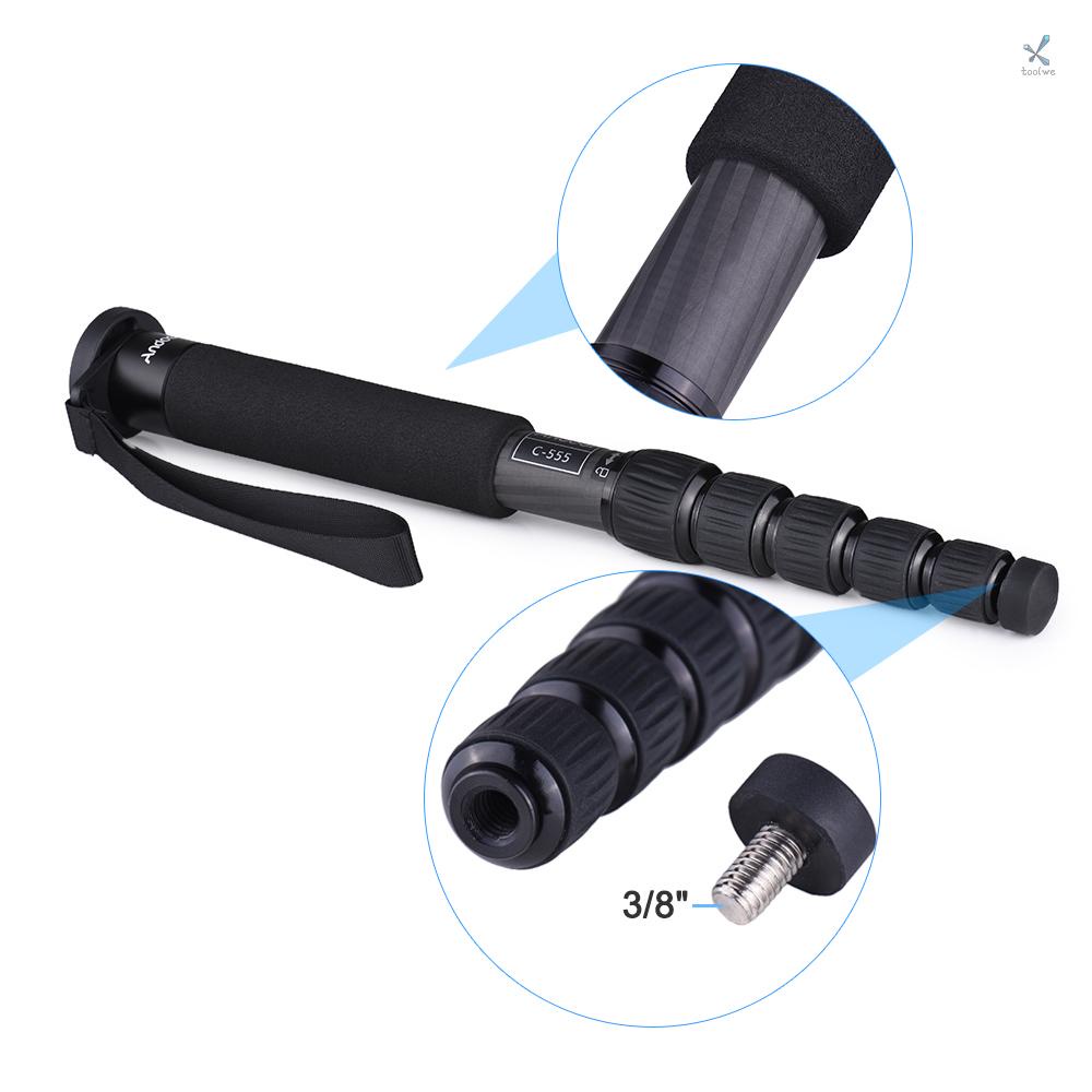 Máy Ảnh andoer c-555 155cm / 5.1ft Chất Liệu Sợi carbon 6 Khớp Nối Với Túi Đựng Máy Quay Hành Trình 10kg / 22lbs 10kg Chuyên Dụng