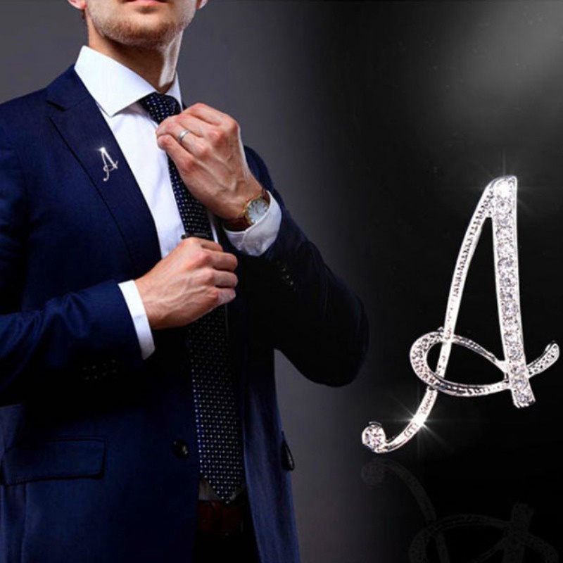 Trâm Cài Áo Hình 26 Chữ Cái Đính Đá Thời Trang Hàn Quốc