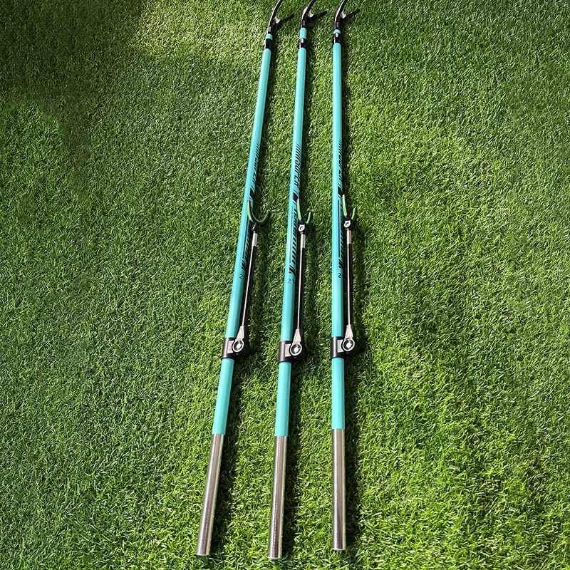 Gác cần và cán vợt câu đài cacbon SUPER ROD nhã lam, kích thước 2.1m, 2.4m, 2.7m ANam-Fishing