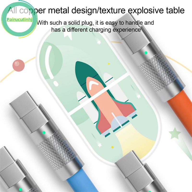 Parucutin Dây Cáp Sạc Nhanh usb Loại c 120w 6a Bằng Silicon Cho xiaomi huawei samsung