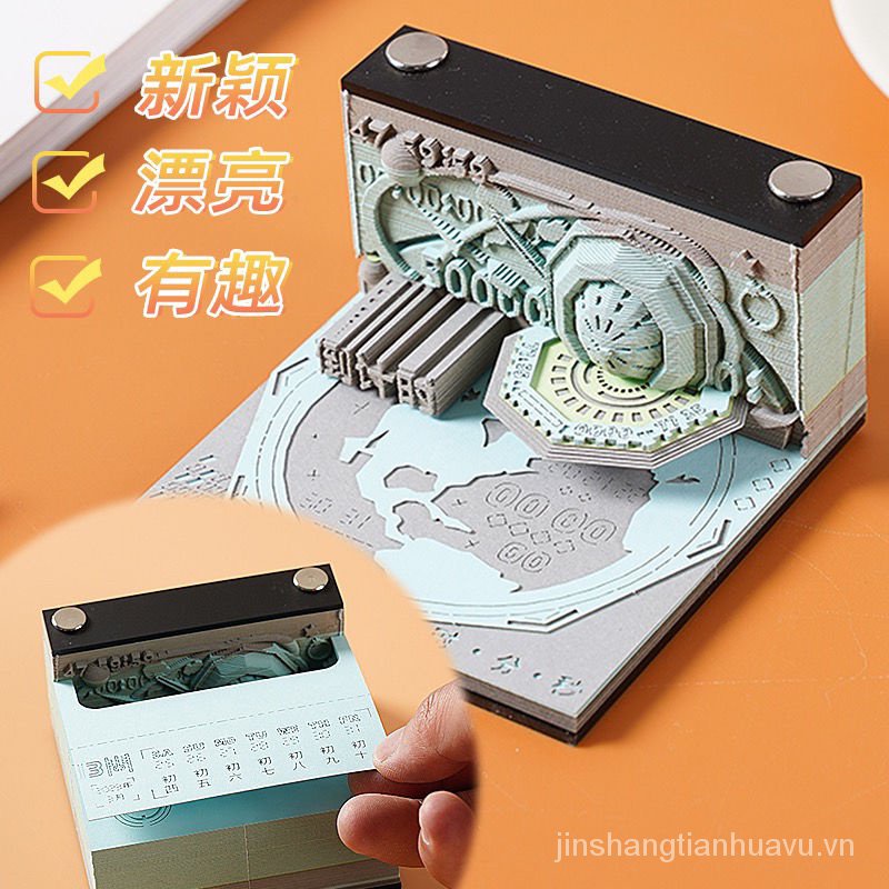 Lịch Giấy Ghi Chú 3d Hình Lông Vũ Xinh Xắn note