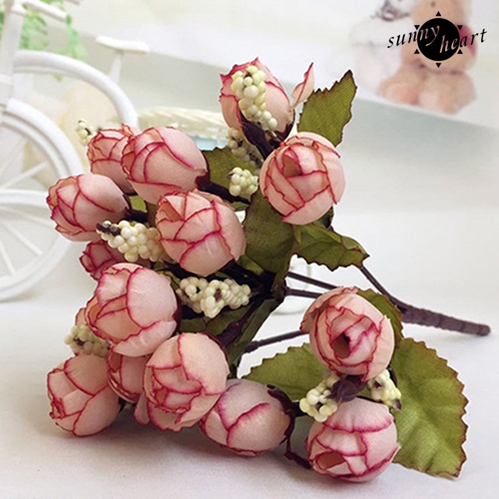 Bó Hoa Hồng Nhân Tạo Ngọt Ngào Bằng Vải 15 Bông Trên 1 Cái