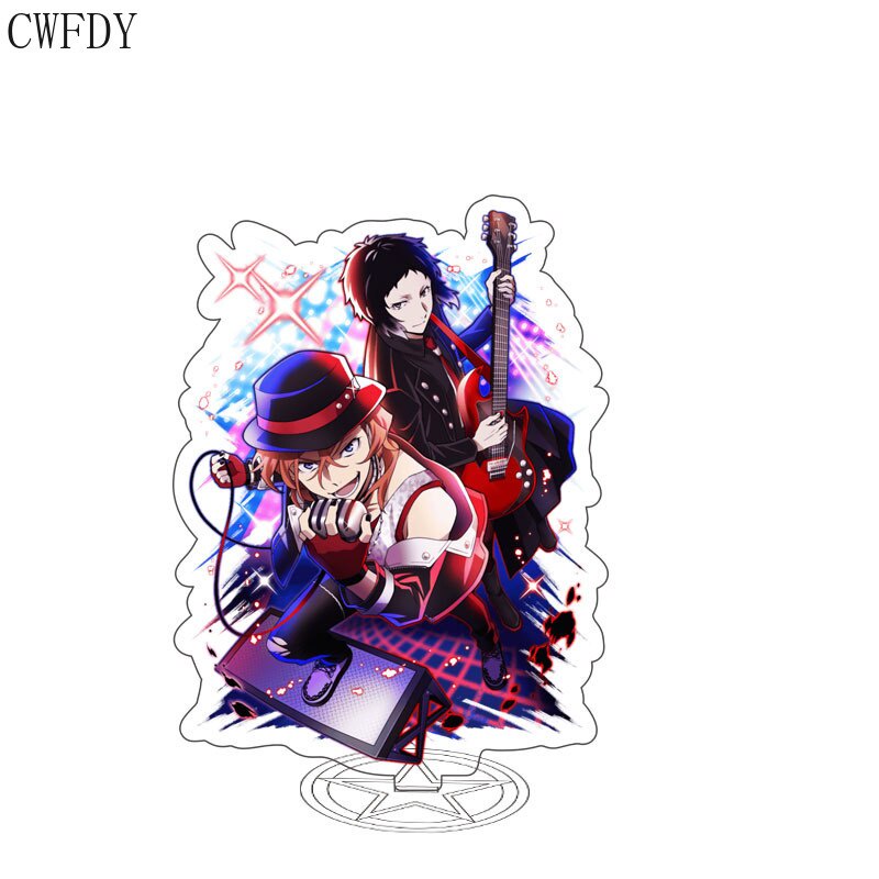Mô hình Standee Anime Bungou Stray Dogs Acrylic Stand Cartoon Figure Osamu Dazai Kunikida Doppo Stray Dogs Keychain
