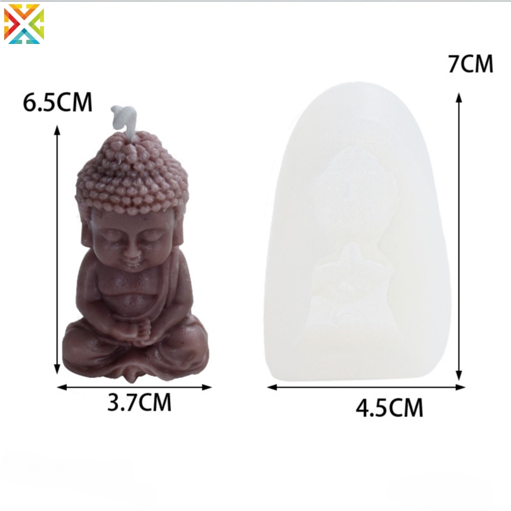 Khuôn silicone Làm Nến / Xà Phòng Hình Phật Tổ 3d diy