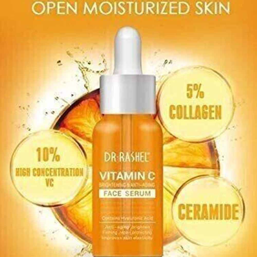 DR.RASHEL Brightening Anti Aging Firming Hyaluronic Acid Makeup Primer Vitamin C Serum For Face